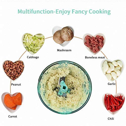 Premium Plastic Polypropylene Mini Handy and Compact Chopper with 3 Blades for Effortlessly Chopping Vegetables and Fruits for Your Kitchen (900ml)
