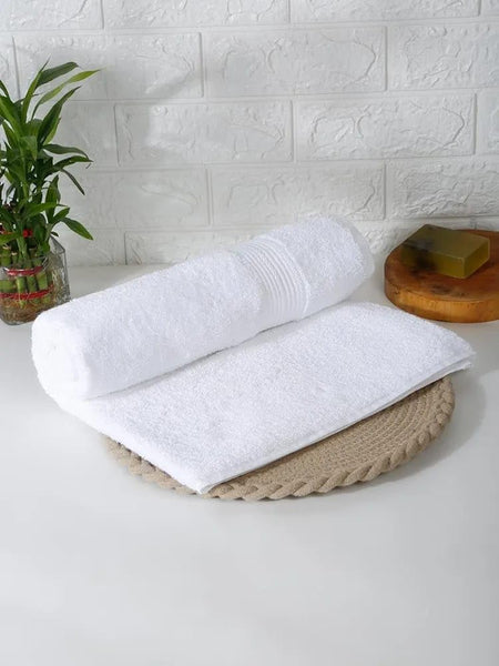 Premium White Cotton Bath Towel – Soft & Highly Absorbent