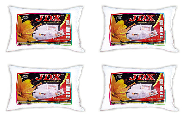 JDX Hotel Quality Pillow for Bed, Soft Pillows for Sleeping, White, Pack of 4 Pillows