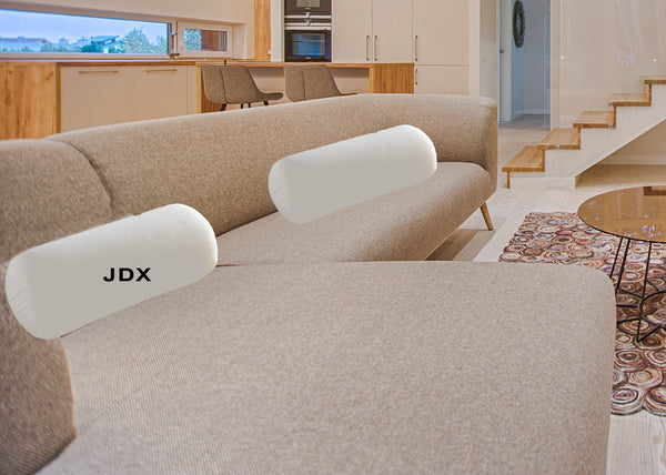 JDX Hotel Quality Microfiber Filled White Bolster Set of 2 (White)