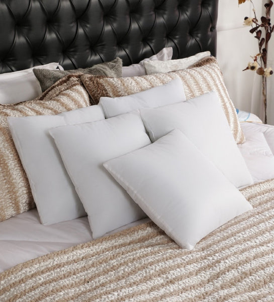 JDX Soft Microfiber Square White Cushion Filler for Bed, Sofa, Set of 5