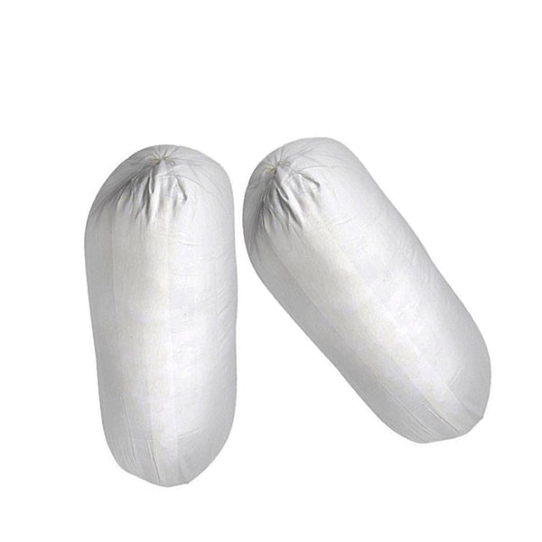 JDX Premium Quality Microfiber Filled White Bolster, Pack of 2 pcs