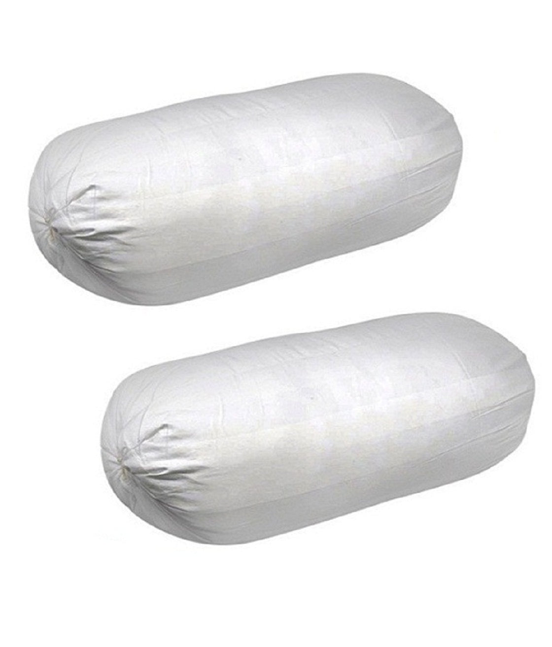 JDX Premium Quality Microfiber Filled White Bolster, Pack of 2 pcs