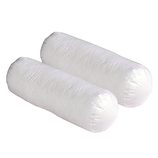 JDX Hotel Quality Microfiber Filled White Bolster Set of 2 (White)