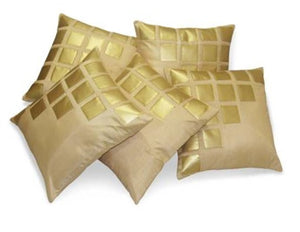 JDX  Set of 5 Decorative Hand Made Jute Throw/Pillow Cushion Covers - (16 X 16 INCHES)