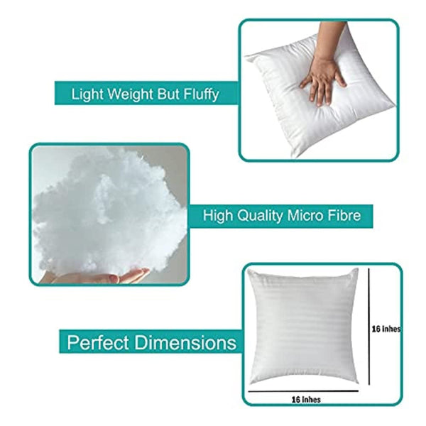 JDX Hotel Quality Premium Micro-Fiber Soft Filler Cushion Set Of 5