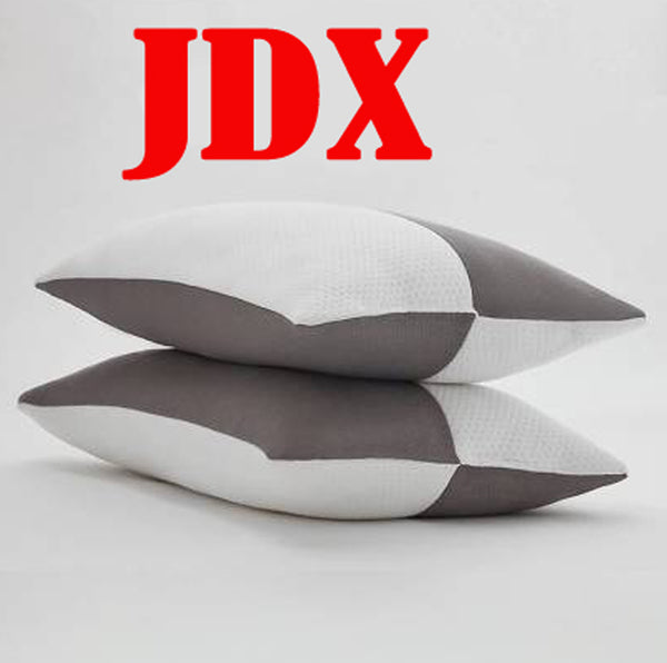 JDX Luxurious Soft Microfiber Sleeping Soft Pillow, Pack of 2, (White, Grey)