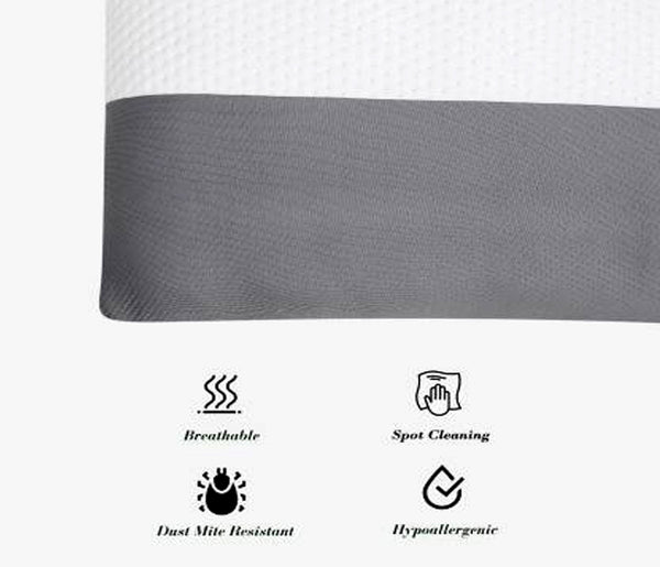 JDX Luxurious Soft Microfiber Sleeping Soft Pillow, Pack of 2, (White, Grey)
