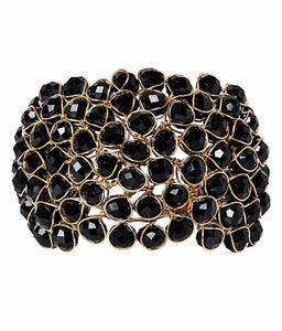 Stylish & Crystal Bracelet Black Color Suitable Size & Adjustable for Women and Girls