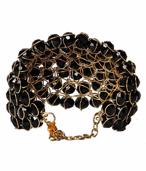 Stylish & Crystal Bracelet Black Color Suitable Size & Adjustable for Women and Girls