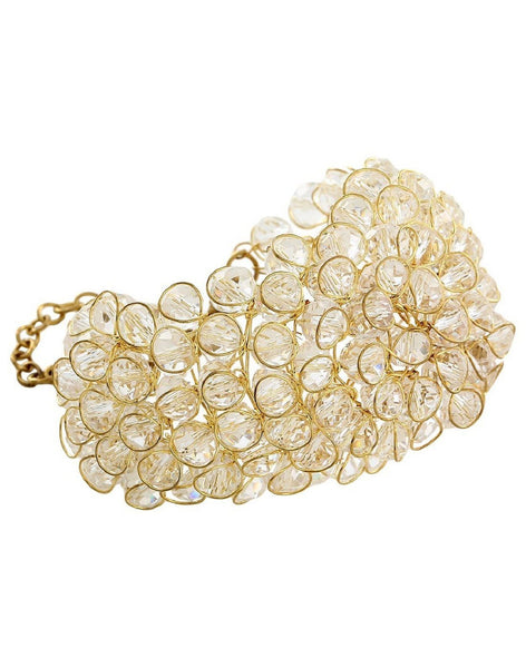 Stylish & Crystal Bracelet White Color Suitable Size & Adjustable for Women and Girls
