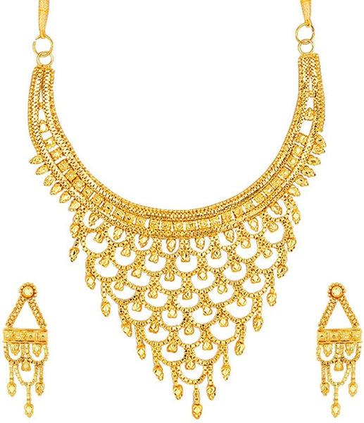 Gold Plated Fancy Jewellery Set Perfect for Girls & Women