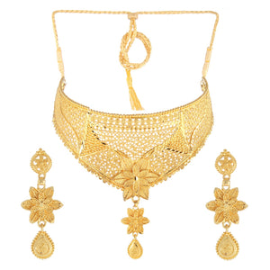 Gold Plated Fancy Fashionable Necklace set  for Women & Girls