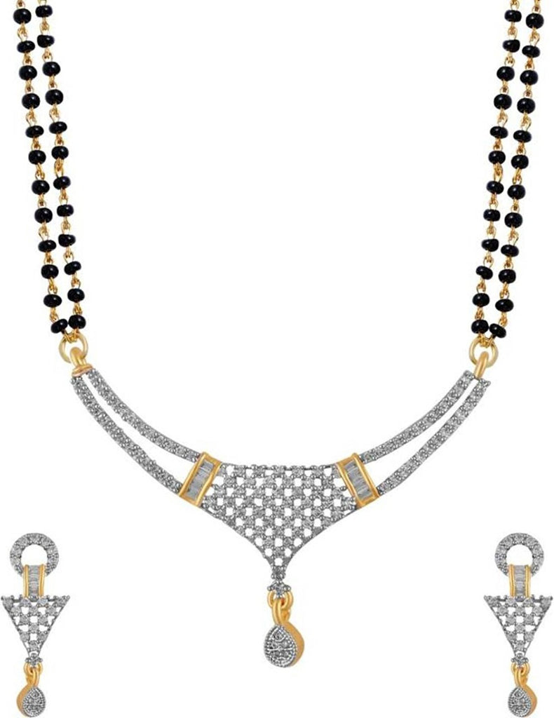 Diamond studded mangalsutra sale