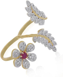 Trendy American Diamond Work Golden Plated Rings Set for Women and Girls