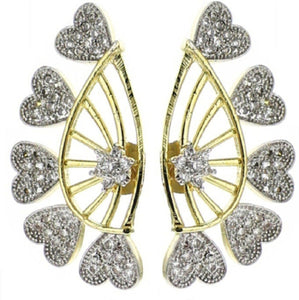 Latest Gold Plated Crystel Studd Earring Set for Women and Girls