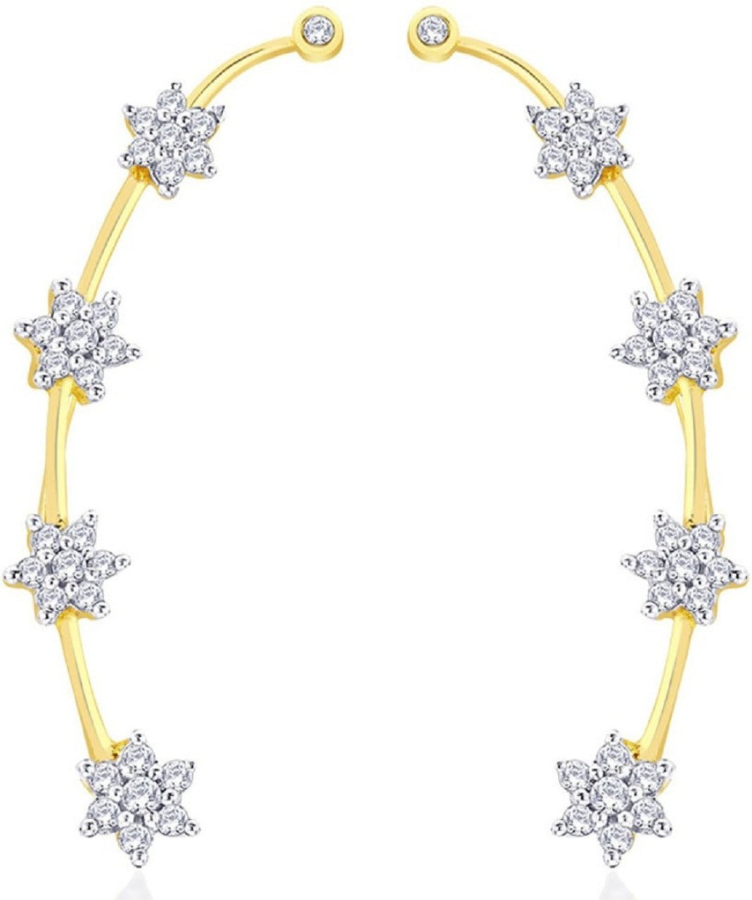 Designer Star Shape Crystel Studd Earring Set for Women And Girls