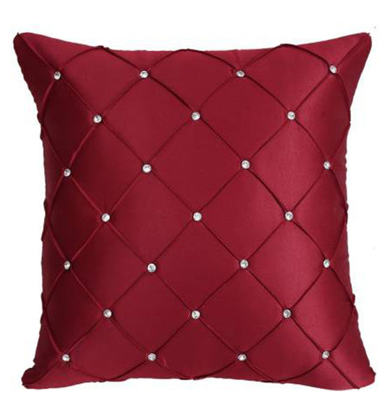 JDX Premium Red Color Cushion Cover Without Filler for Couch, Sofa, Bed, Indoor, Living Room & Bedroom (16x16 Inches ) Set of 5