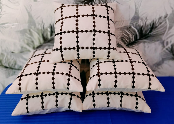 JDX Designer cushion Cover Set Of 5  for sofa and Living Room (16x16 Inches)