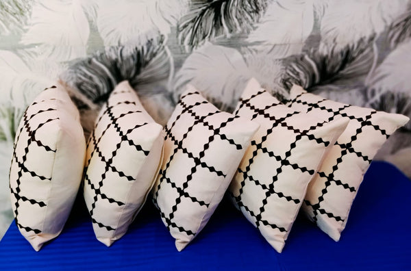 JDX Designer cushion Cover Set Of 5  for sofa and Living Room (16x16 Inches)