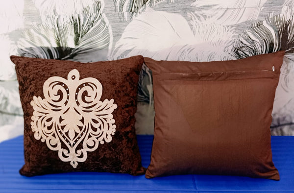 JDX  Set of 5 Decorative Hand Made Velvet Throw/Pillow Cushion Covers - (16 X 16 INCHES)