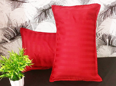Luxurious Hotel Quality & High Class Soft , Microfiber & Polyester Pillow Cover Set,(Red)