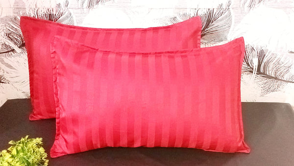 Luxurious Hotel Quality & High Class Soft , Microfiber & Polyester Pillow Cover Set,(Red)