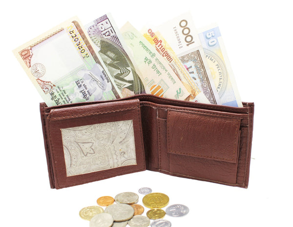 Luxurious & High Quality of Brown Color Artificial Leather Wallet for Male