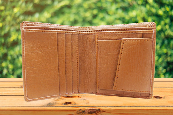 Luxurious & High Quality of Tan Color Artificial Leather Wallet for Male