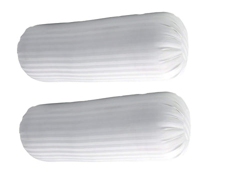 High Quality and Best Fibre Soft Bolster  Set of 2 (White) (15x34 inches)