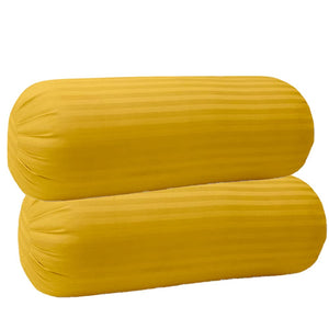 High Quality and Best Fiber Soft Bolster Pillow (Yellow) Set of 2
