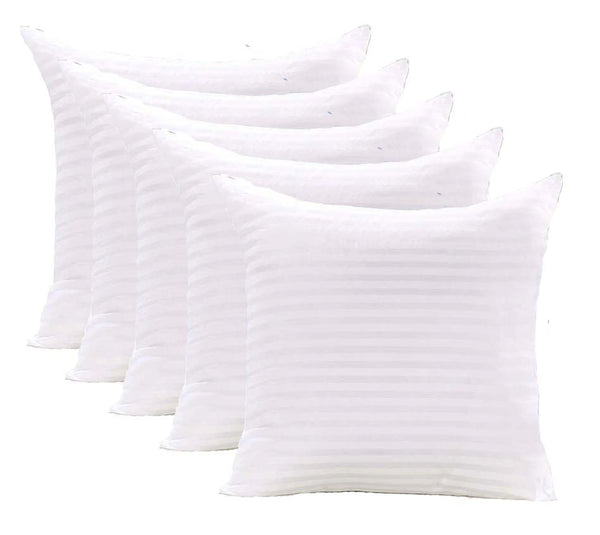 High Quality and Best Fiber Soft Cushion (White) Set of 5 (12x12 Inches)