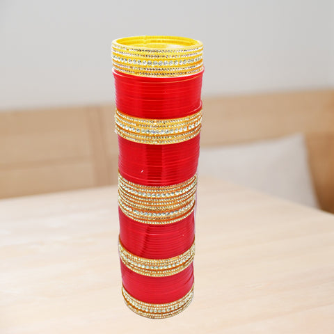 Red Color & Full Fancy Design Jewellery Plastic Chuda and Bangles for Women and Girls